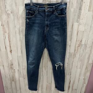 Mother The Swooner Partner In Crime Skinny Jeans Distressed Stretch Womens 29